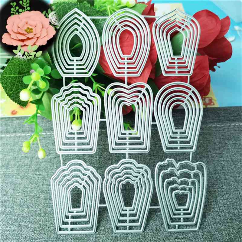 Металлические удобные штампы для цветов, ремесленная резка, DIY резак, лепестки, набор штампов, трафареты для тиснения