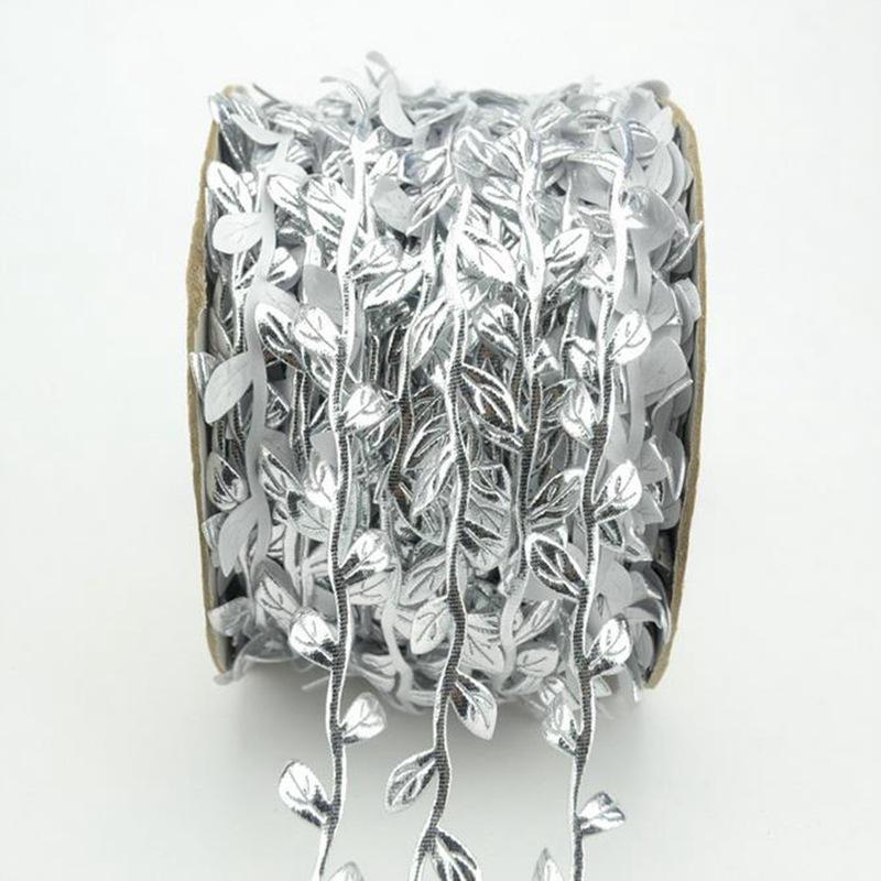 10 метров шелковый искусственный цветок в форме листа, зеленые листья для дома, свадебное украшение, венок «сделай сам», скрапбукинг, искусственный цветок