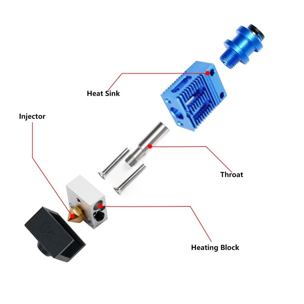 Комплект для преобразования горячего конца экструдера детали 3D-принтера для Creality 3D CR-10 Ender 3