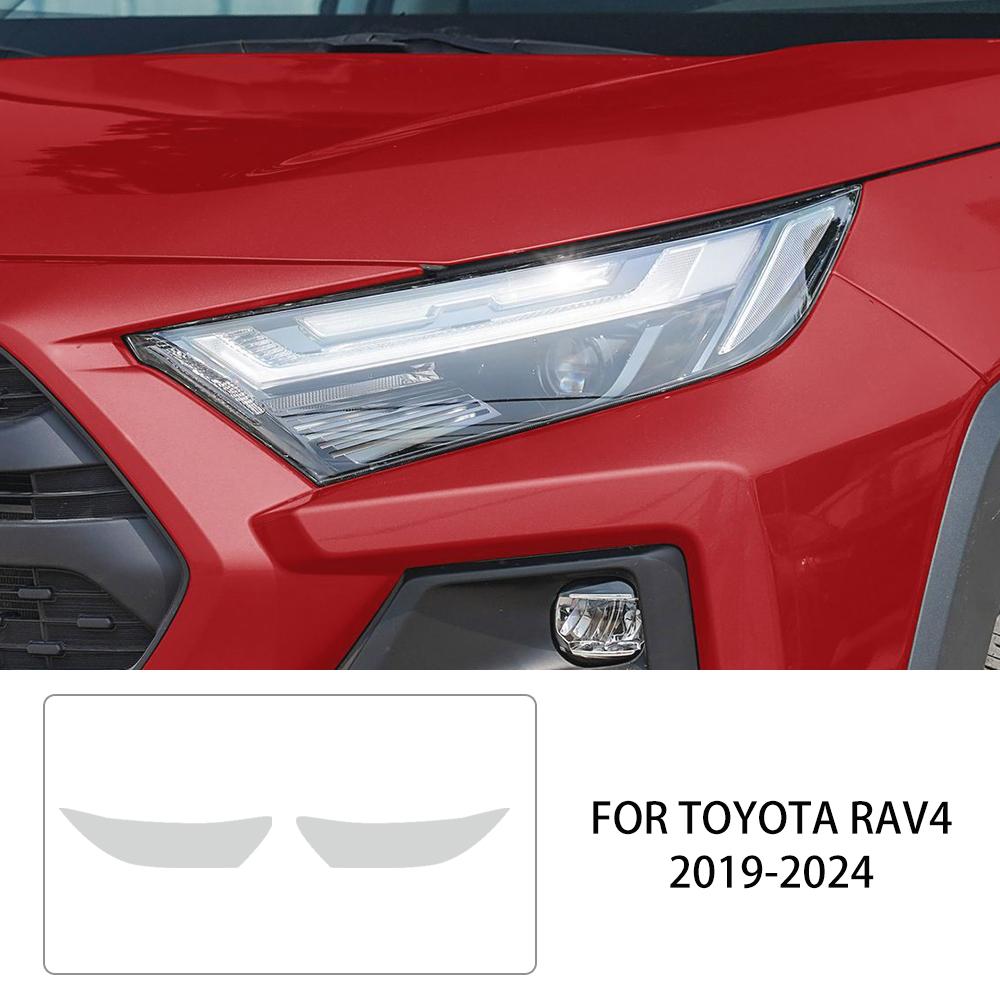 Защитная пленка для фар автомобиля из ТПУ для Toyota RAV4 Hybrid 2019-2024 Транспортная и Дымчатая Антицарапающая Автомобильные Внешние Аксессуары.