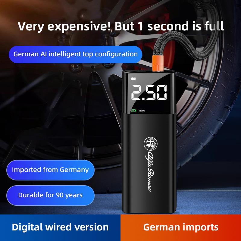 Car Accessories Portable Inflation Pump Auto Mobile Power Bank Tool For Alfa Romeo 156 159 147 4C 8C 166 Giulia Giulietta Mitoxya563