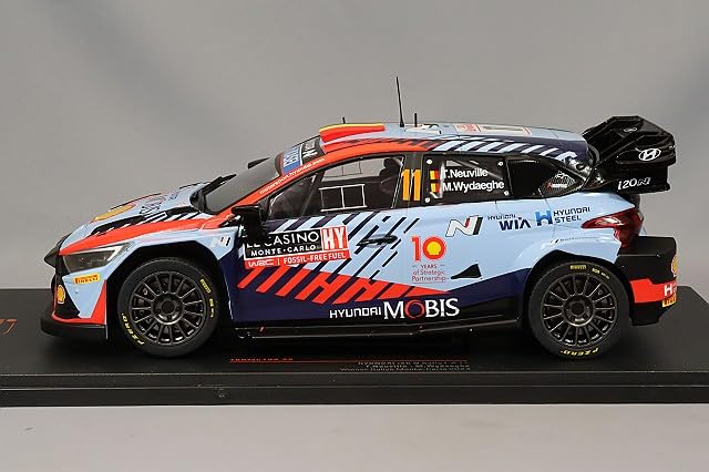 IXO Hyundai i20 N Rally 1 2024 Monte Carlo Rally Winner Widag 1/18 #11 T.N. Neuville/M.