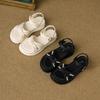 Thick-soled Bow-tie Sandals Female Summer New Fairy Wind Pearl One-word Buckle with Muffin Beach Sandals