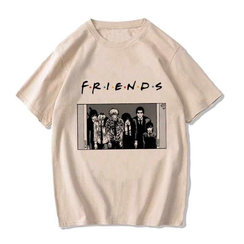 Унисекс унисекс японская аниме бензопила женская футболка мультфильм Pochita футболка Makima Harajuku графические футболки одежда топы футболка унисексga