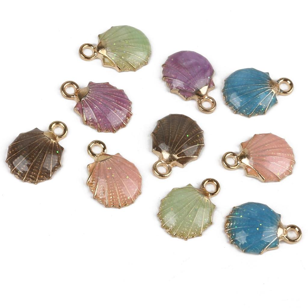 10 шт. 13*19 мм круглые раковины с жемчужным блеском в виде капель масляного сплава подвески для изготовления ювелирных изделий DIY ожерелье браслет серьги