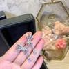 Серьги «Бриллиантовый Бант и Капля Воды» – Легкая Роскошь, Модный Дизайн, Универсальный Стиль
