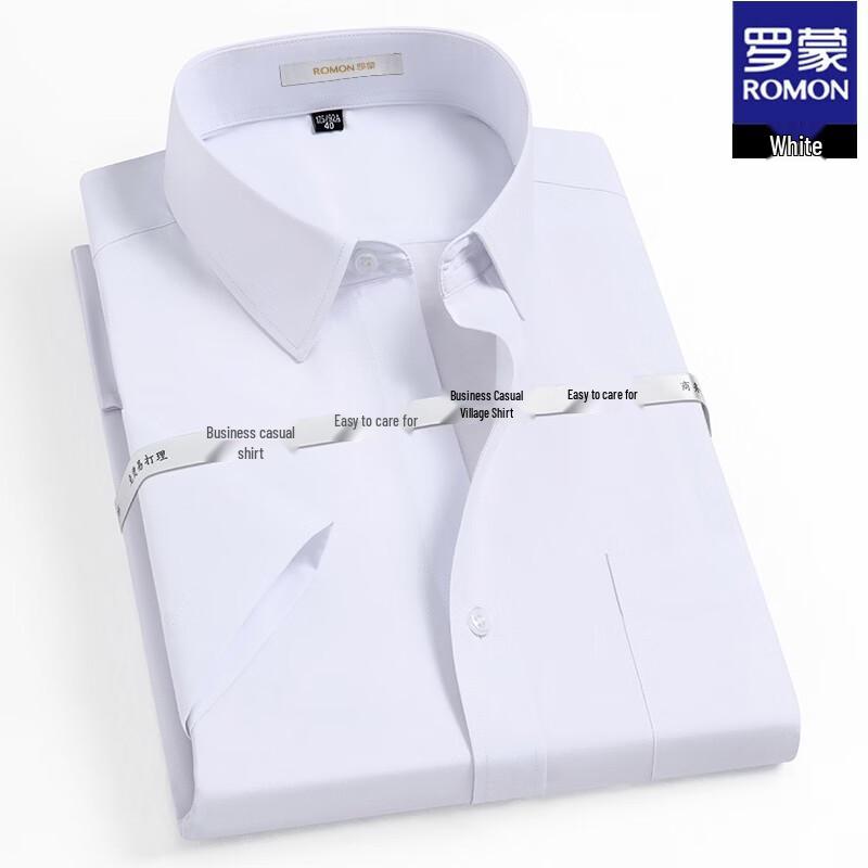 ROMON Мужская рубашка с коротким рукавом в стиле business casual