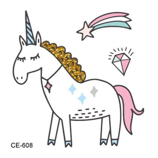 Cartoons Kids Temporary Tattoos Sticker Colorful Fake Tattoo Flash Waterproof Small Body Art Couple Child Designs