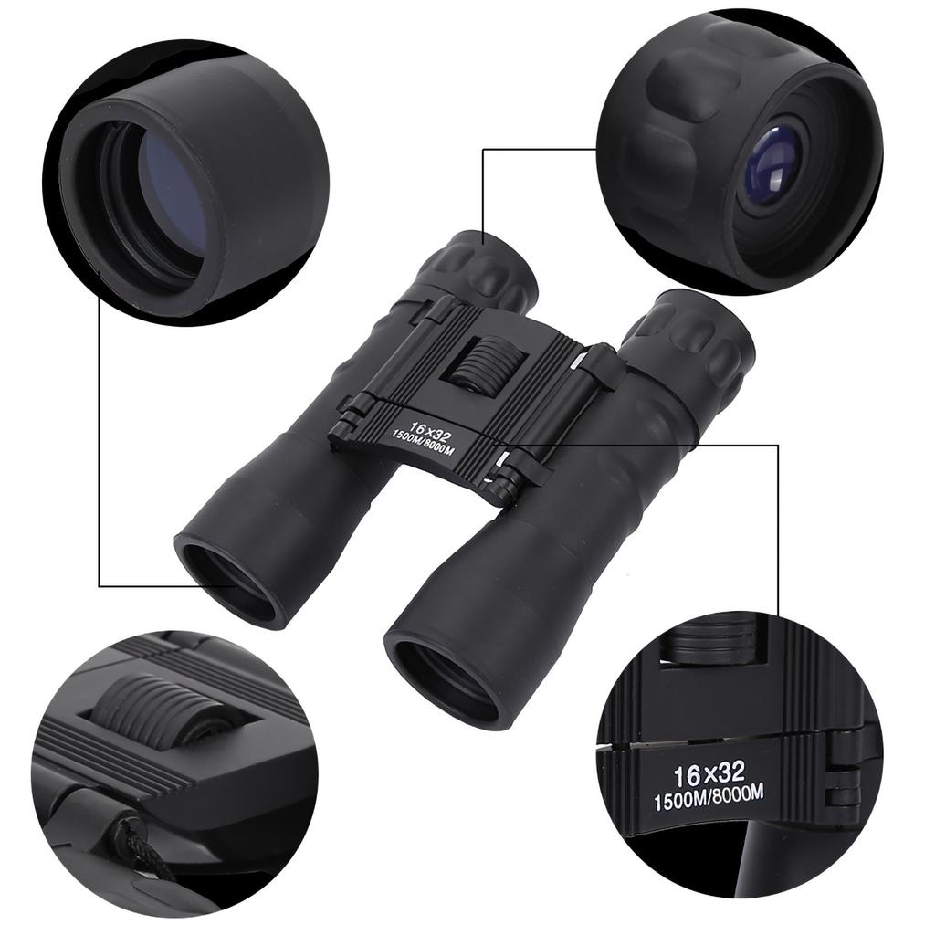 16x32 Portable Folding Binocular Night Vision Telescope Outdoor Camping Hunting Binocular Telescope