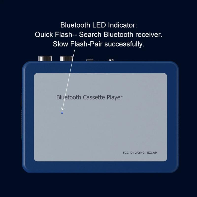 Портативный ретро кассетный музыкальный плеер Персональный Walkman Tape Поддержка 3,5 мм Наушники Беспроводной Bluetooth Кассетный плеер Передача