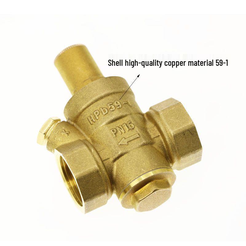 DN15 Регулируемый 4-точечный бытовой редукционный клапан давления воды для нагревателей и очистителей, диапазон давления 65-25