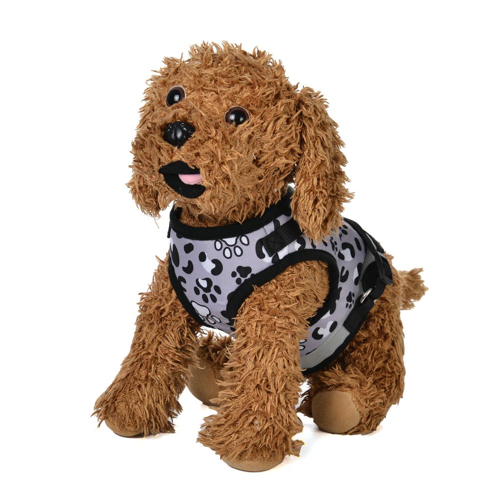 Жилет для собак с леопардовым принтом, шлейка без тяги, дышащий, светоотражающий, нагрудный ремень для маленьких собак, кошек, прогулок на открытом воздухе, щенков, мопсов, принадлежности