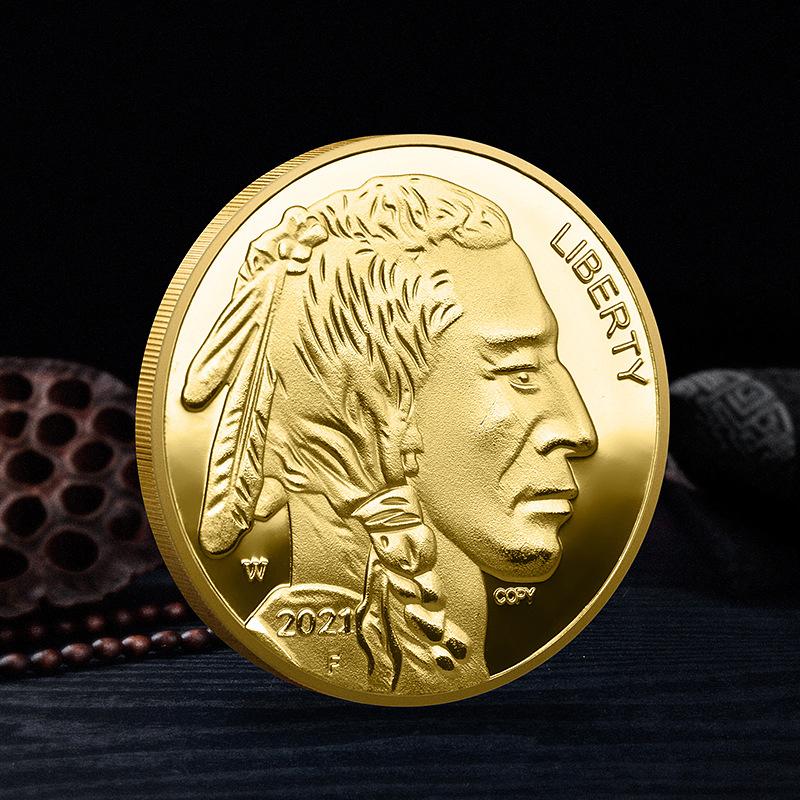 Indian 2019-2025 Multi-Year Commemorative Coins American Buffalo Gold-Plated Coins Commemorative Medal Coins