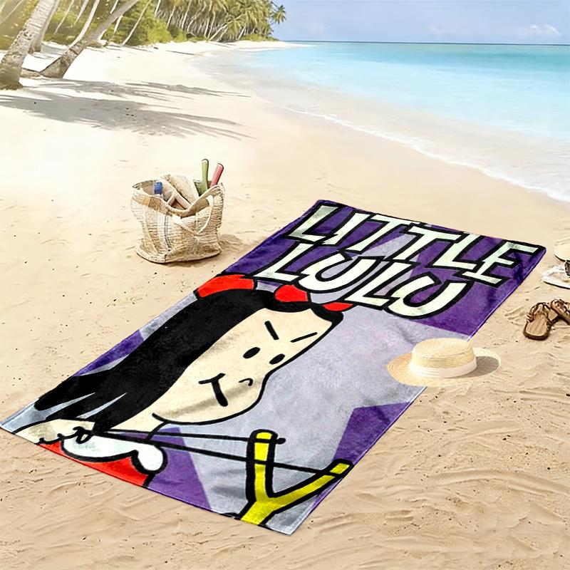 Little Lulu 2D Flat Print Beach Towel, Large Soft Quick Dry Towel for Beach Camping Swimming.MSTJ0918573
