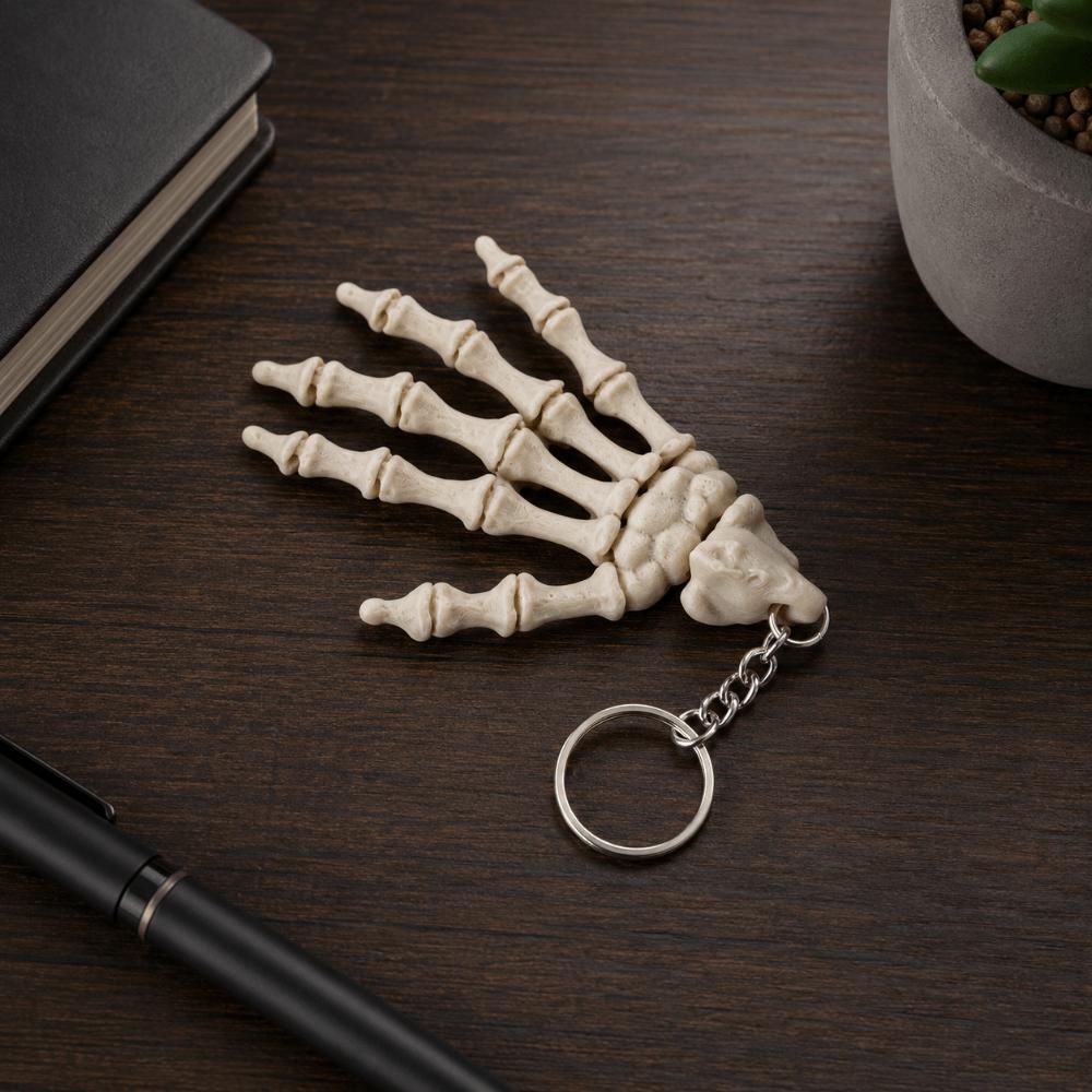 Creative Skeleton Hand Keychain Novelty Glowing Skeleton Hand Pendant  Halloween Decoration