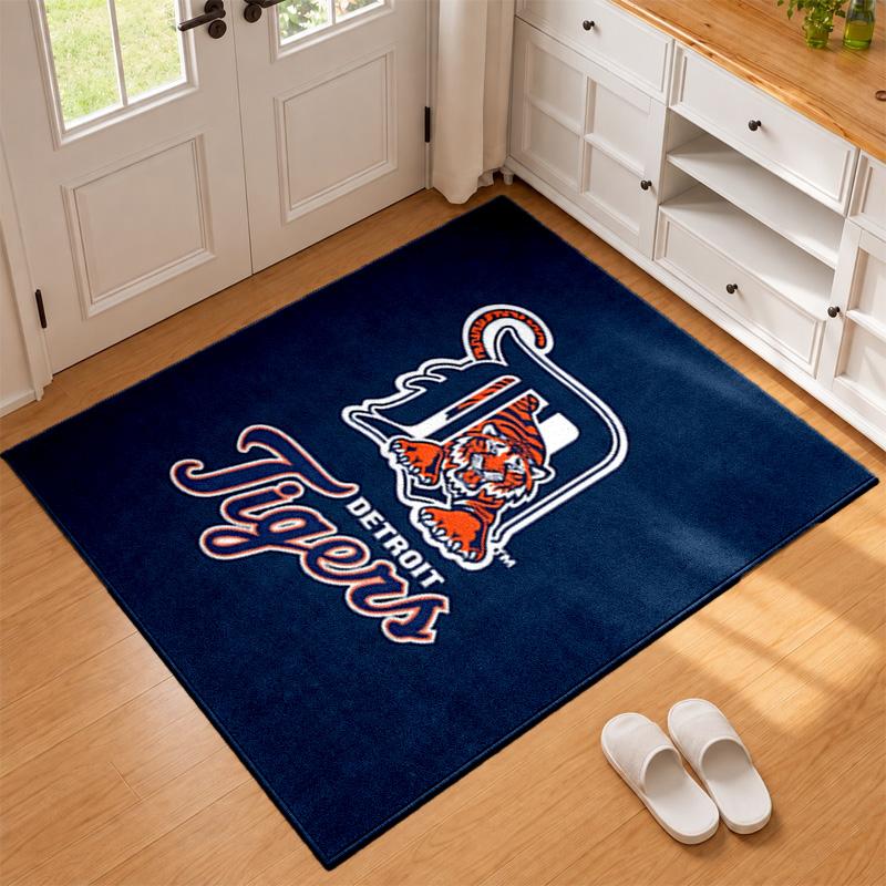 Detroit Tigers Carpet Door Mat for Living Room or Bedroom Protective Mat Under Chair Office Decoration Christmas Gift Birthday Present
