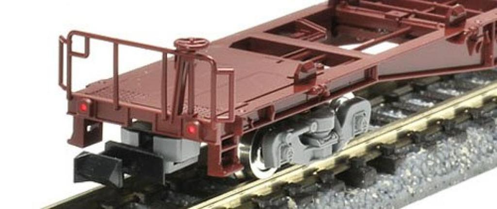 TOMIX N Gauge Koki50000 Gray Trolley Without Container with Tail Light 8714 Railway Model Freight Car