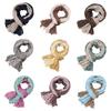 Ladies Shawl Scarf Color-Blocking Pleated Design Versatile Scarf Autumn Winter Outdoors Commuting Long Scarf