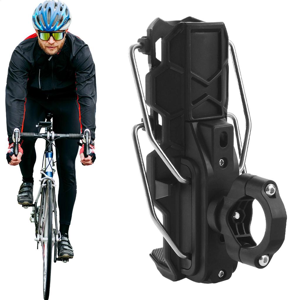 black Motorcycle Cup Holder Support Quick Release Adjustable Water Bottle Holder Handlebar Mirror Stand For MTBs Road Cycling