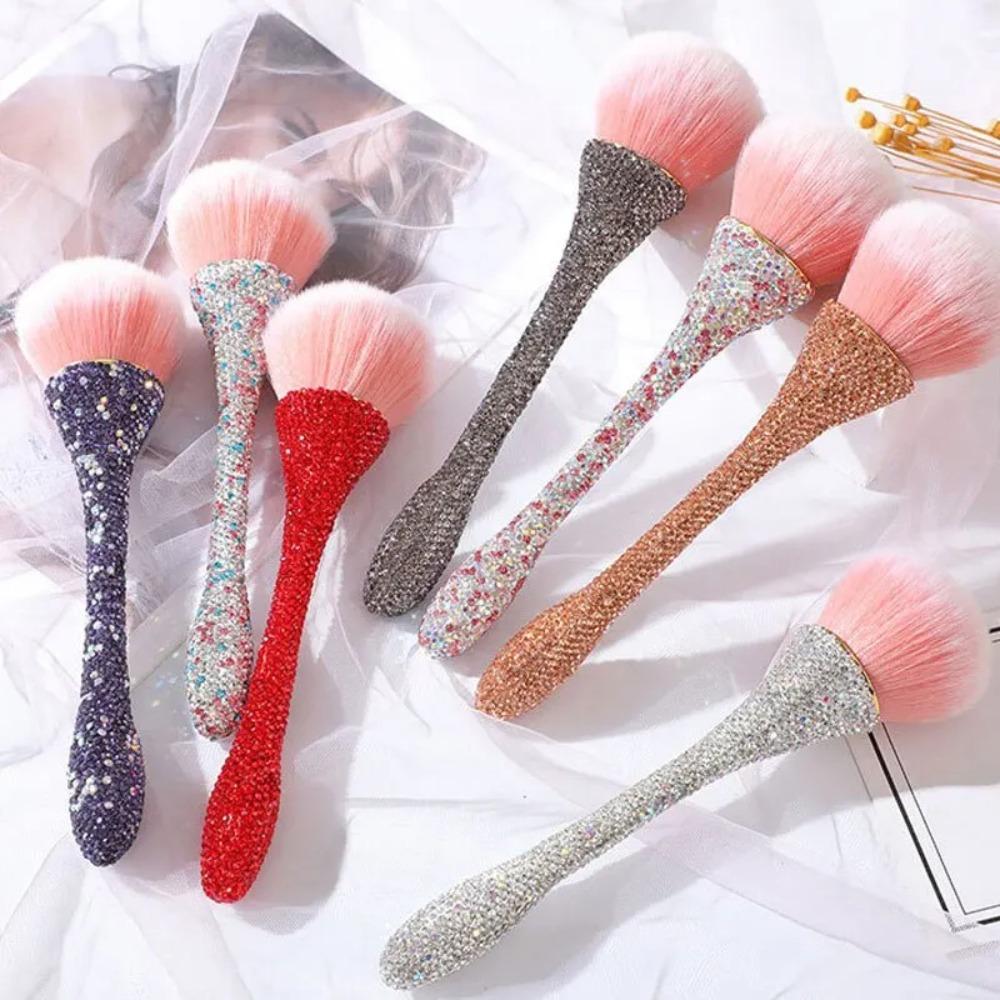 Artificial Fiber Loose Powder Brush Diamond Inlay Make Up Brush Durable Blush Brush Professional