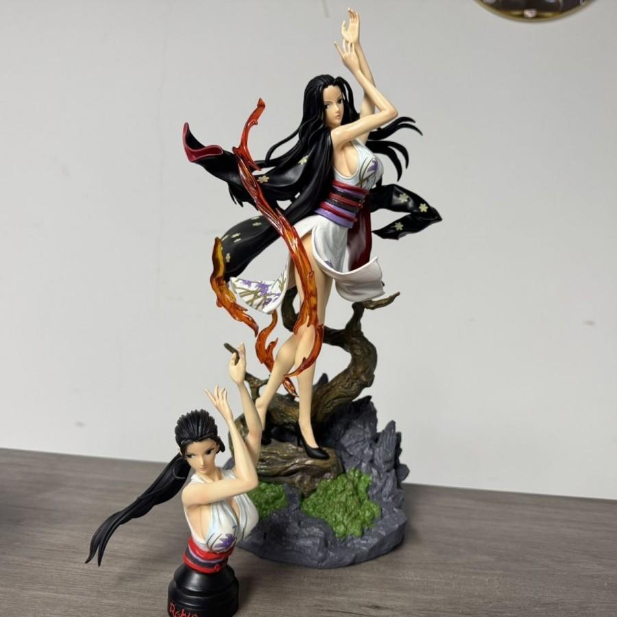 40cm One Piece Nico Robin Anime Figure Full Painted Scene Statue with Bust Decor Collection Gift