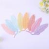 10PCS Lace Feather Embroidery Applique Clothing Accessories Decorative Patch DIY Color Embroidery Feather Applique Making Clothing Jewelry Materials