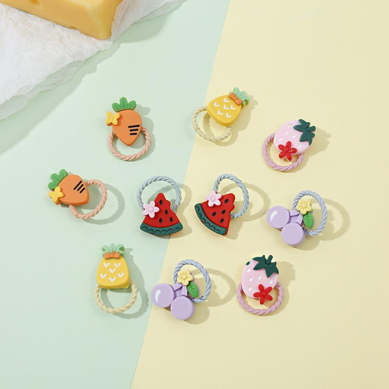 10 шт./компл., резинки для волос с милыми мультяшными животными для девочек, эластичная резинка для волос, головные уборы, аксессуары для волос