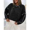 Women S Long Sleeve Solid Color Round Neck Pullover Knit Sweater