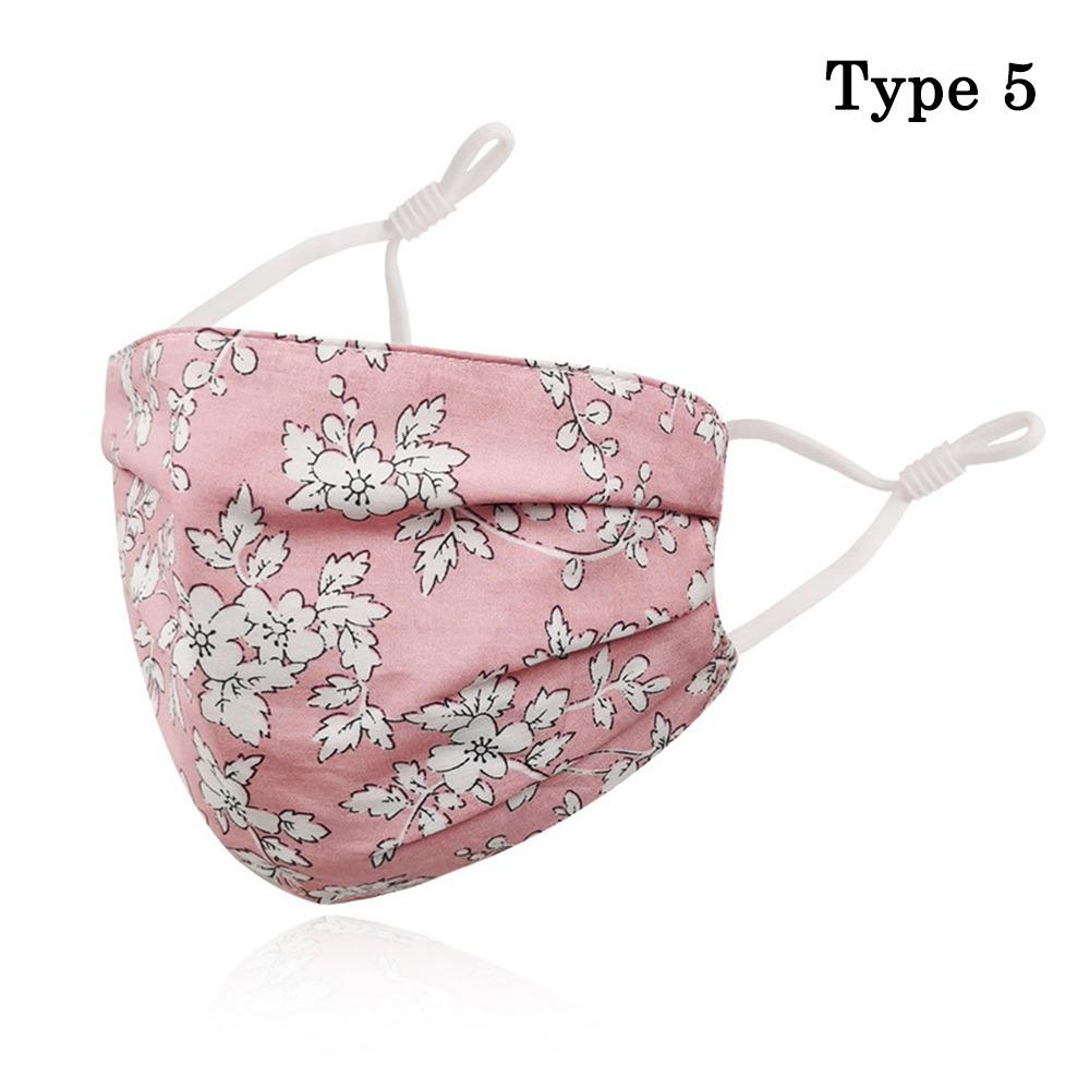 Washable Breathable Face Mask Anti-UV Sunscreen Mask Fashion Cotton Printing Mask Outdoor Sports