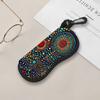 2D-Bohemian Mandala Pattern Protective Eyewear Holder, Stylish Sunglasses Case, Portable Zipper Glasses Pouch for Travel, Durable Women's Gift Accesso