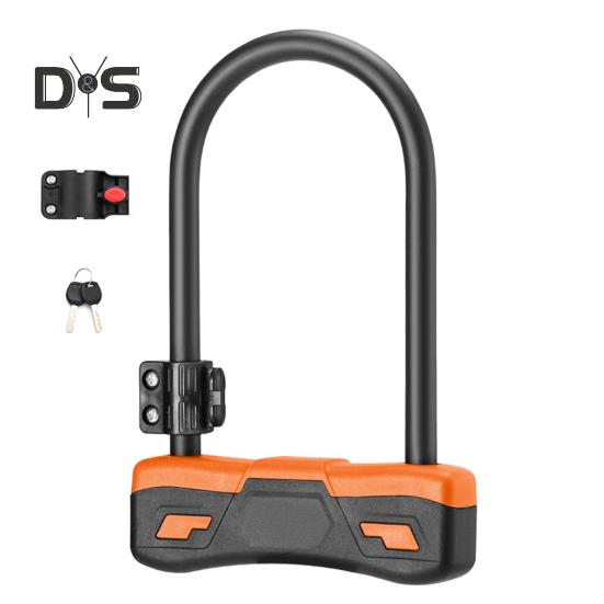 Сверхпрочный U-образный велосипедный замок, антипорезной велосипедный замок из легированной стали с монтажным кронштейном, комбинированный велосипедный замок для электровелосипедов, мотоциклов