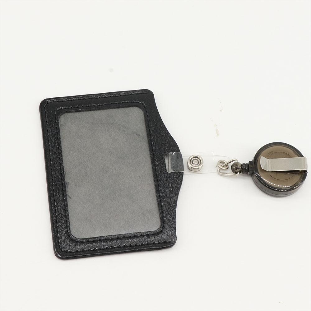 Держатель для карт с зажимом из искусственной кожи, выдвижные катушки для бейджей, держатель для именных карт, держатель для удостоверения личности, держатель для бейджа медсестры, врача