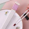 10 Pairs Korean Chopsticks Food Sticks Kitchen Tableware 24cm Pink Chopsticks Set Household Sushi Chopsticks Kitchen Accessories