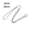 Fashion Gold/ Black/ Silver Simple Men Necklace Box Chains Square Beads Stainless Steel