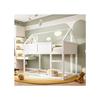 Lit Superposé Pour Enfants - MUVOE - 90x200 Cm - Bois Massif - Blanc - 2 Places