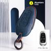 Suede Leather Car Key Case Cover Holder Smart Key Bag For Hyundai Sonata Ioniq 5 Nexo Nx4 Tucson 2022 Sonata 2020 Grandeur Santa