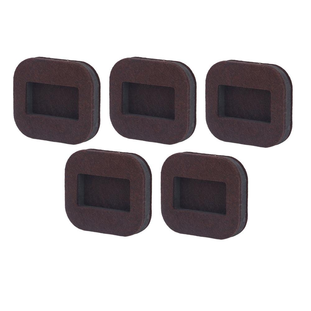 12PCS Felt Felt Caster Cups Non-Slip Mat Beige/Brown Furniture Floor Protectors 3.15" x 2.76" Hardwood Floor Protectors