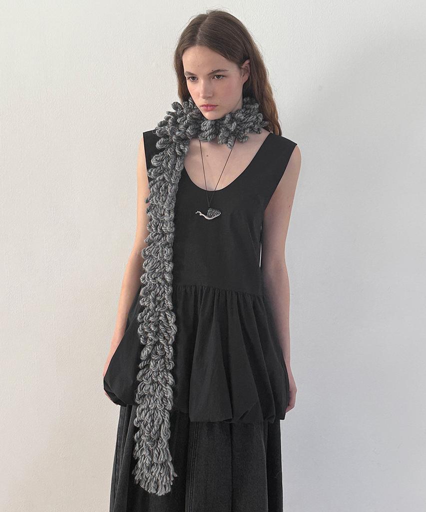 Sinun Balloon Mini Dress (Black)