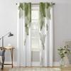 Градиентные цветочные шторы шалфейно-зеленого цвета для гостиной, дома, спальни, кухни, декора, рождественские шторы