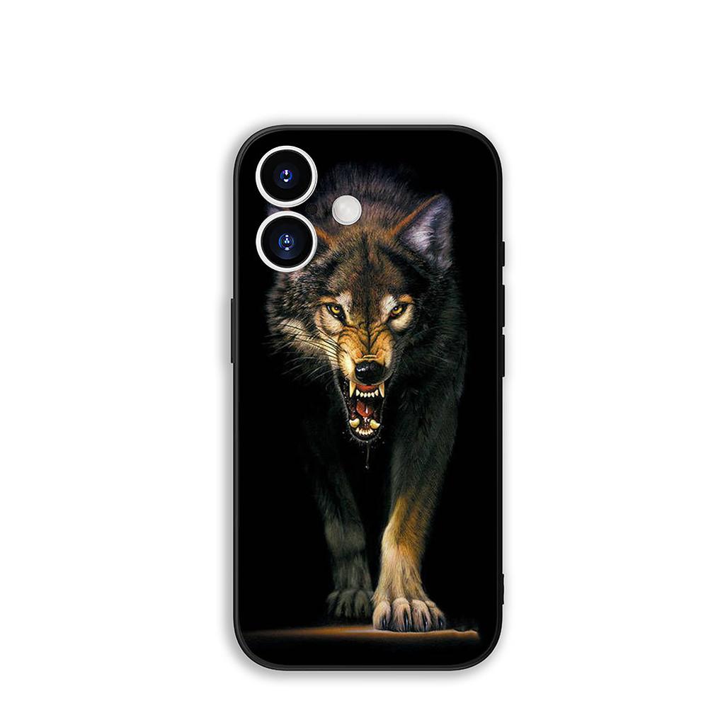 for Apple iPhone 17 16 15 11 Pro XS Max XR 6 7 8 Plus + SE 2020 5 16E Phone Cover Case Stalking Wolf Art