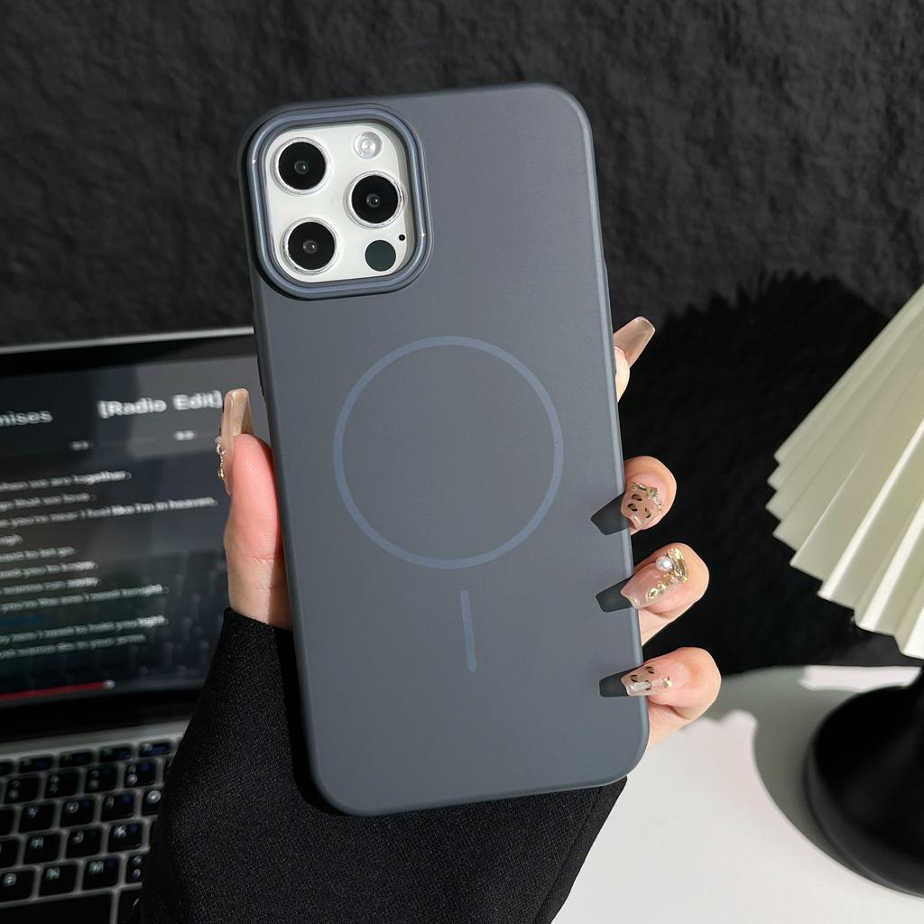 Magnetic Matte Silicone Case for iPhone 17 Pro Max, Soft MagSafe Compatible Shockproof Protective Cover
