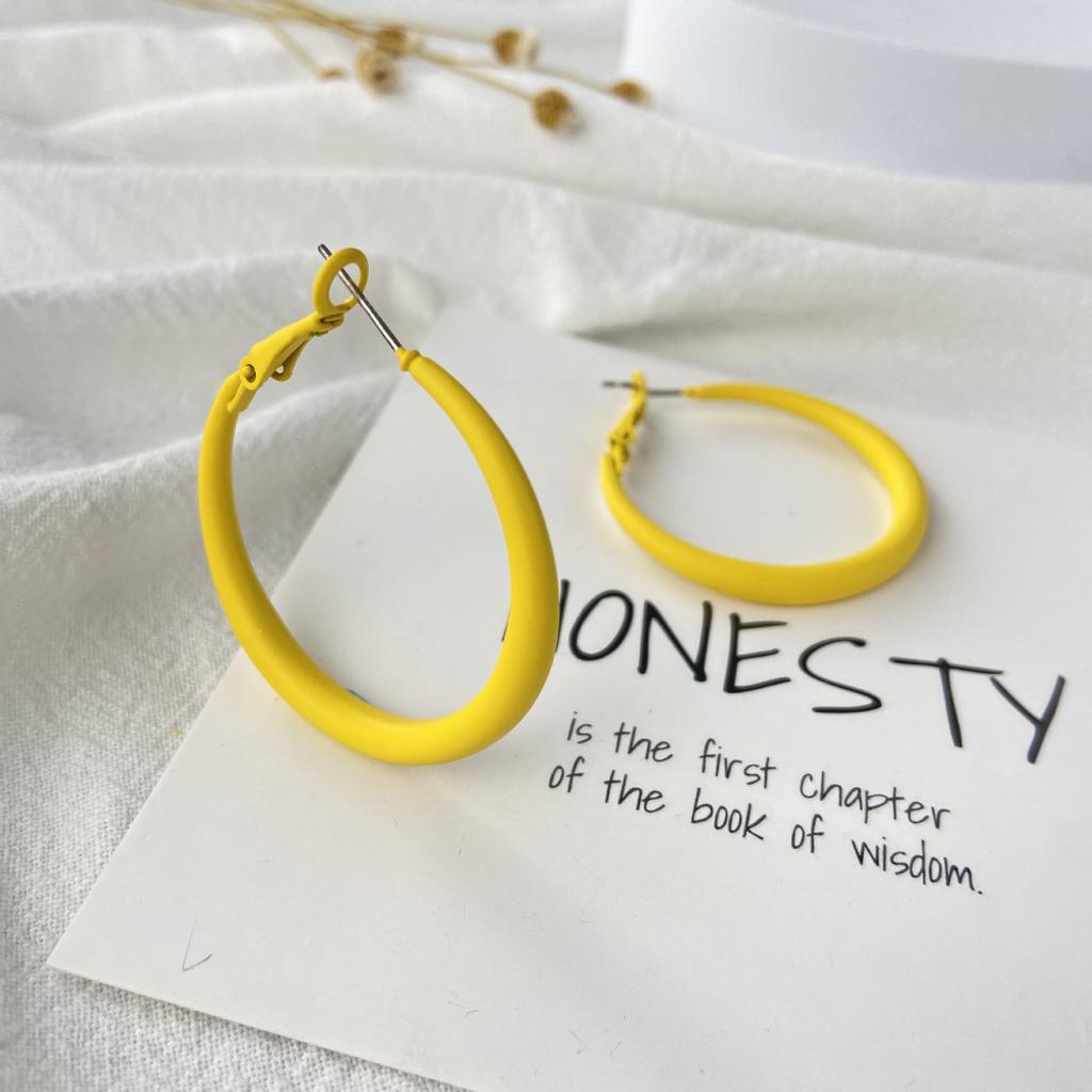 Модные большие круглые серьги-подвески для женщин, преувеличенные панк-петли, красная геометрия, простые серьги-кольца, циркон, подарок для вечеринки