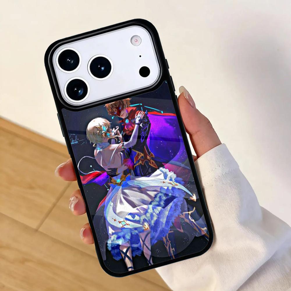 Чехол для телефона Tartaglia Genshin Impact для Apple iPhone 17 air 16 Pro Max 15 Pro Max 14 13 12 11 Mini Задняя крышка