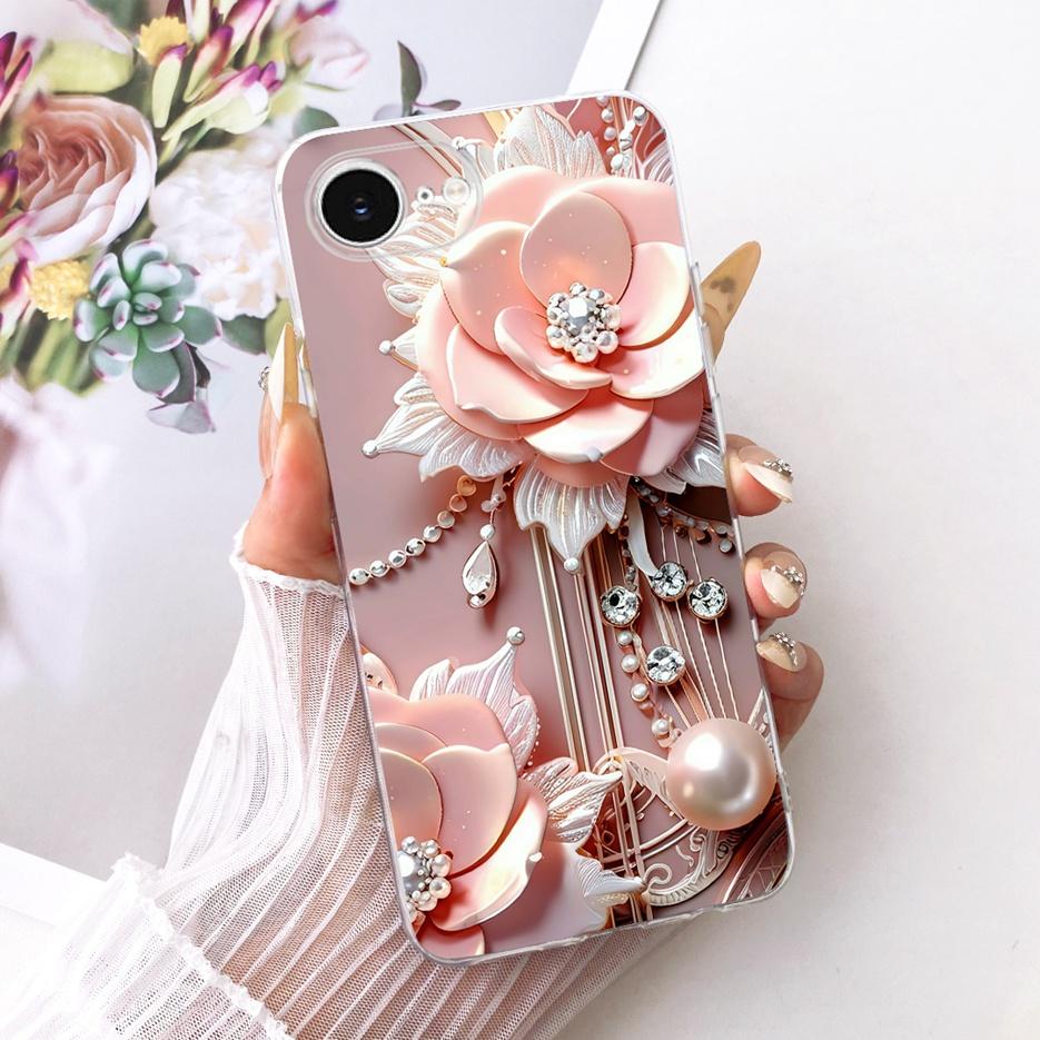 For Apple iPhone 16e Case A3409 Luxury Flowers Butterfly Painted Cover Soft Slim Phone Case For iPhone 16e iPhone16e Fundas Bags