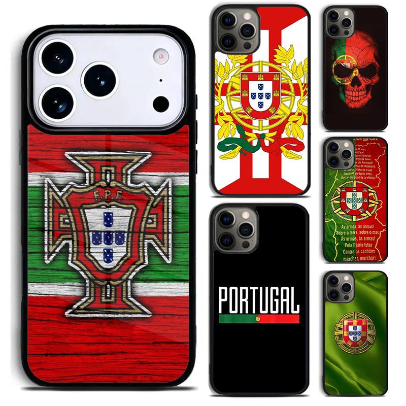 Portugal National Flag Phone Case for iPhone 17 16 15 Pro Max Air 14 13 12 11 Plus Shockproof Capa Cover