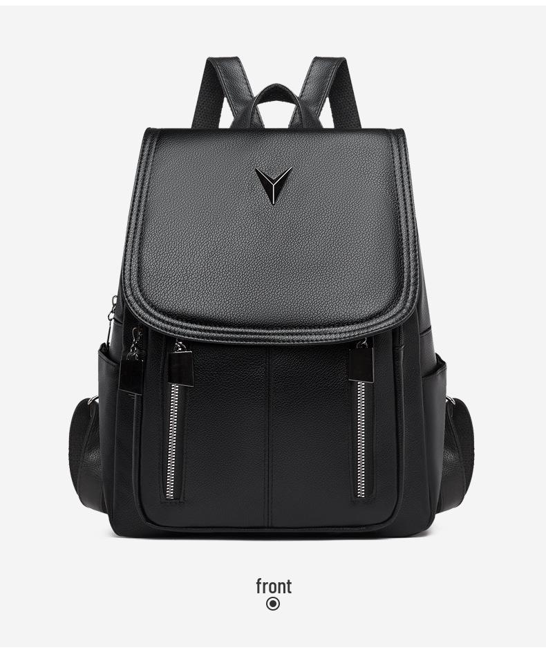 Рюкзак из искусственной кожи большой вместимости с текстурой для женщин – Повседневный и стильный женский рюкзак