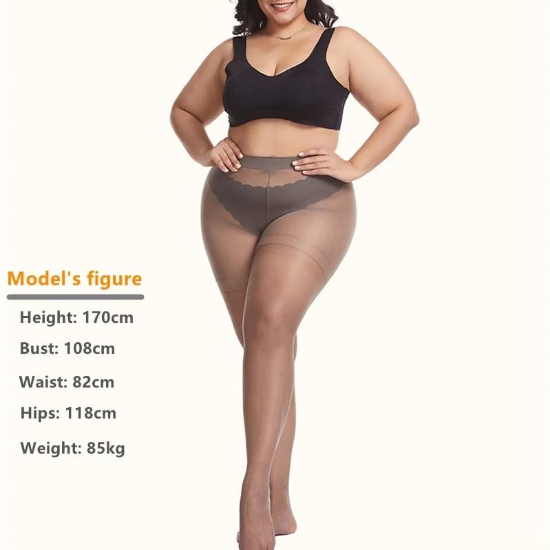 15D Ultra-thin Large Size Pantyhose for Women Oversized Stockings Tights Breathable Sexy Elastic Plus Size Pantyhose Female XXXL