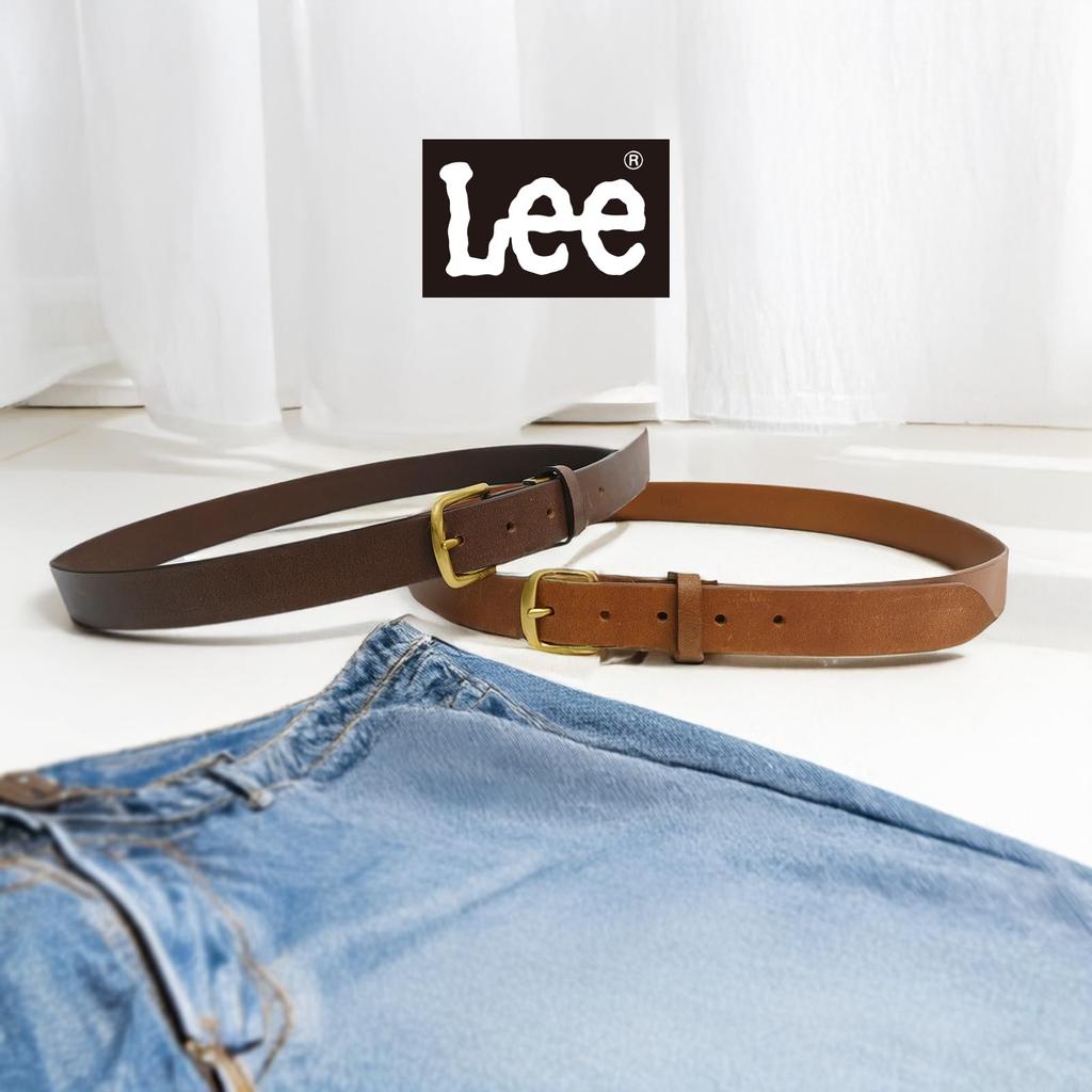 [Fine Plus] Ремень Lee 30 мм 112 см, кожаный, винтажный, из натуральной кожи, узкий, артикул 0120597