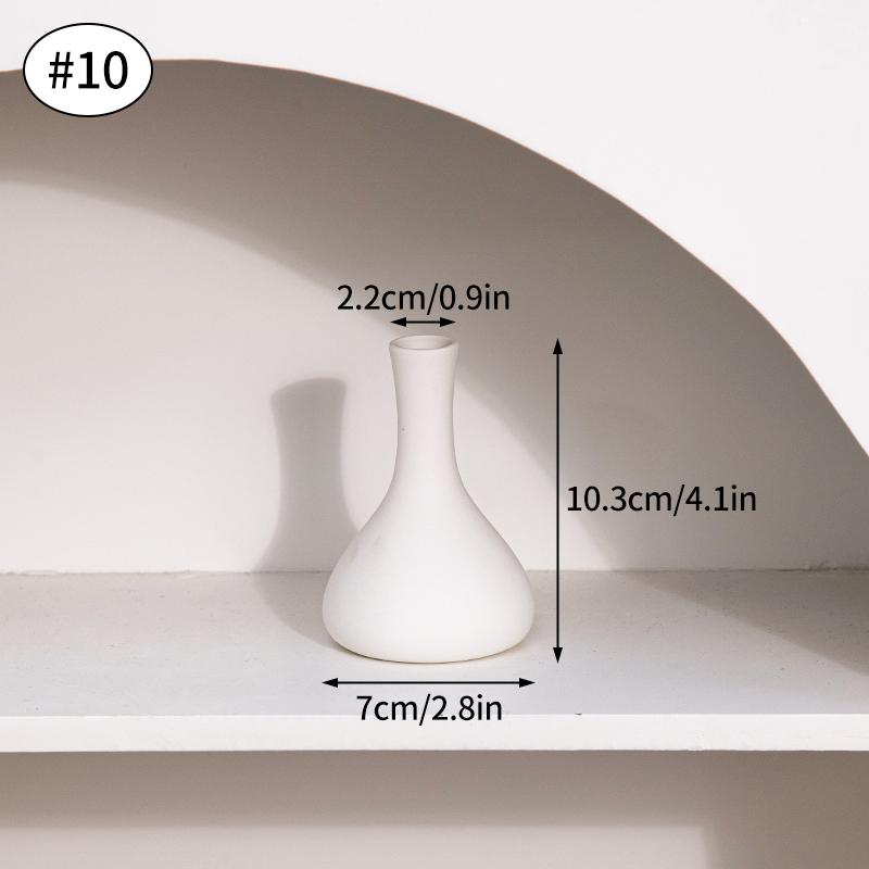 Ins White Ceramic Vase Room Decor Modern Ceramic Flowers Bottle Decorative Aesthetic Flowers Vase Wedding Home Decoration