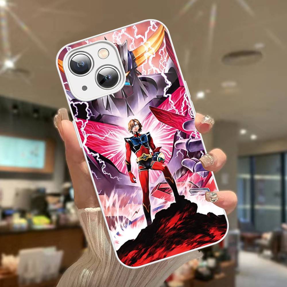 Закаленное стекло UFO Robot G-Grendizeres для iPhone 14 13 12 11 Pro Mini XS MAX 14Plus X XS XR Чехол